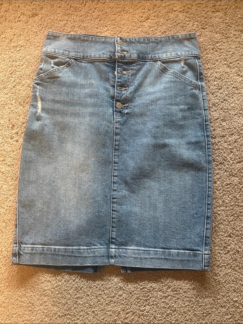GAP Light Blue Button-Front Denim Pencil Skirt size 31